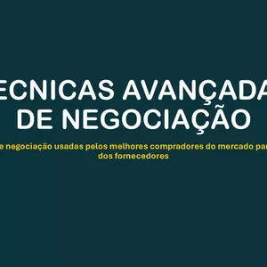 Imagem de capa para o Curso online 9 TÉCNICAS AVANÇADAS DE NEGOCIAÇÃO PARA COMPRADORES