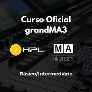 Imagem de capa para o Curso online CURSO OFICIAL grandMA3 - Básico/Intermediário