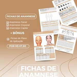 Imagem de capa para o Ebook Ficha de Anamnese para Clínica Estética + BÔNUS Ficha de Plano de Aplicação