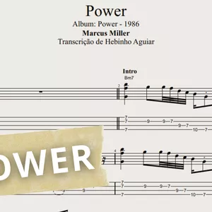 Imagem de capa para o Ebook Power - Marcus Miller | Partitura e Tablatura de Contrabaixo