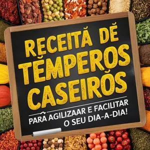 Imagem de capa para o Ebook Receita de Temperos Caseiros - Para agilizar e facilitando o seu dia-a-dia!