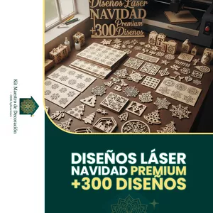 Imagen de portada para Ebook Diseños Láser Navidad Premium +300 Diseños 