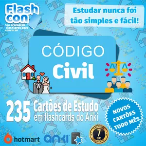 Imagem de capa para o Curso online FLASHCON - CARTÕES DE ESTUDO DO CÓDIGO CIVIL