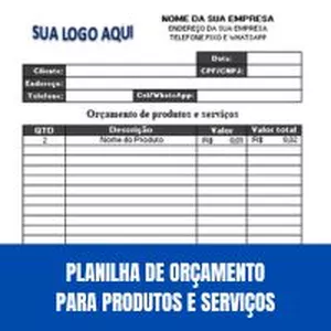 Imagem de capa para o Curso online Planilha Geradora de Orçamento