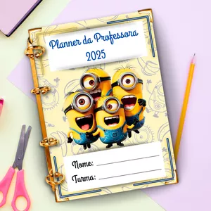 Imagem de capa para o Ebook PLANNER DA PROFESSORA 2025 - MINNIONS