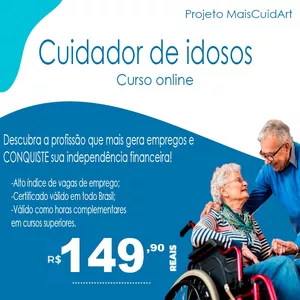 Imagem principal do produto Curso de Cuidador de Idosos - Projeto MaisCuidArt