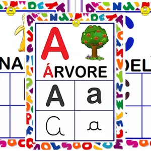 Imagem de capa para o Curso online ALFABETO ILUSTRADO DE A-Z - 4 TIPOS DE LETRAS
