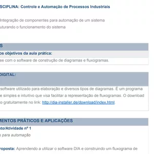Imagem de capa para o Curso online AULA PRÁTICA 1 Controle e Automação de Processos Industriais