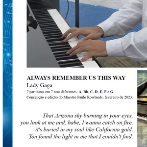 Imagem de capa para o Ebook PARTITURA de ALWAYS REMEMBER US THIS WAY