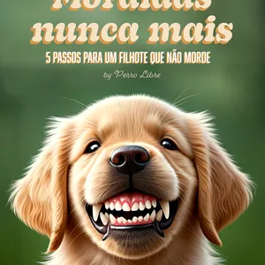 Imagem de capa para o Ebook Mordidas Nunca Mais: 5 Passos para um Filhote que NÃO MORDE
