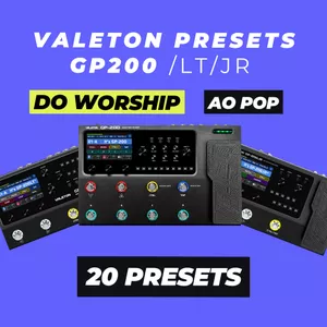 Imagem de capa para o Curso online Valeton GP 200 | LT | JR Presets WORSHIP ao POP