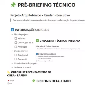 Imagem de capa para o Curso online MODELOS DE BRIFING E CHECKLIST | ARQUITETURA