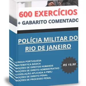 Imagem de capa para o Ebook Apostila de Exercícios Concurso da Policia Militar do Rio de Janeiro