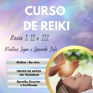 Imagem de capa para o Evento online Curso Reiki Nível I ao Nível 3A Online- Ao vivo
