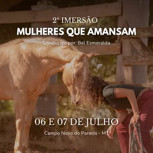 Imagem de capa para o Evento online 2ª IMERSÃO: MULHERES QUE AMANSAM