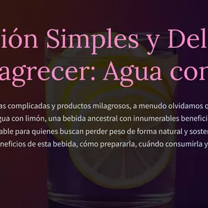 Imagen de portada para Curso online La Solución Simples y Deliciosa para Emagrecer: Agua con Limón