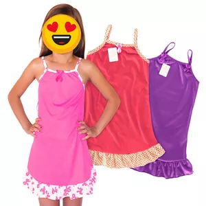 Imagem de capa para o Ebook Molde Camisola de Alcinha com Babado Infantil (1 aos 16 anos)