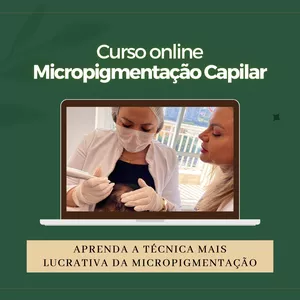 Imagem principal do produto Curso de Micropigmentacao Capilar com Vanessa Silveira  | Solucione os Problemas da Calvície