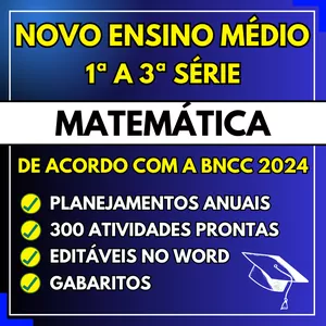 Imagem do curso MATEMÁTICA - Planejamentos e Atividades - Novo Ensino Médio 2024