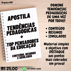 Imagem de capa para o Ebook APOSTILA TENDÊNCIAS PEDAGÓGICAS FACILITADA