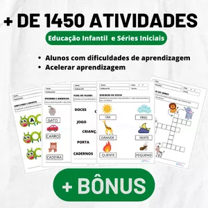 Imagem de capa para o Ebook + de 1450 Páginas de Atividades
