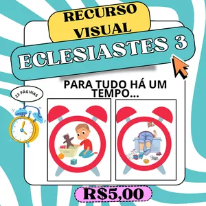 Imagem de capa para o Ebook RECURSO VISUAL ECLESIASTES 3 PARA MINISTÉRIO INFANTIL
