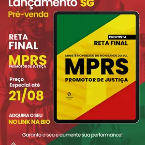 Imagem de capa para o Ebook MPRS 2025 | Reta Final Método SG 