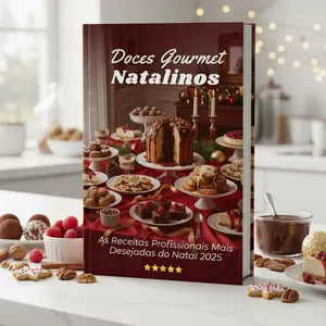Imagem de capa para o Ebook Doces Gourmet Natalinos - As receitas profissionais mais desejadas do Natal 2025