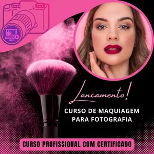 Imagem de Curso Completo de Maquiagem para Fotografia criado por Cursos Online MKD na hotmart