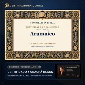 🔥 BOLSA 100% [APLICADA] - [MATRÍCULA] CURSO DE FORMAÇÃO EM ARAMAICO - ACESSO VITALÍCIO - CRACHÁ BLACK + REGISTRO - CASHBACK R$ 25 - BÔNUS APOSTILA EXTRA - FP