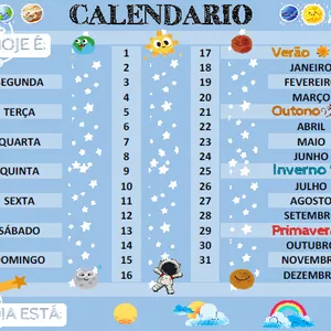 Imagem de capa para o Ebook Calendário Infantil Temático - Planetas (Arquivo Digital)
