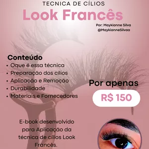 Imagem de capa para o Ebook  Cílios look Francês 