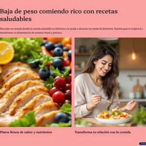 Imagen de portada para Ebook Baja de peso comiendo rico con recetas saludables