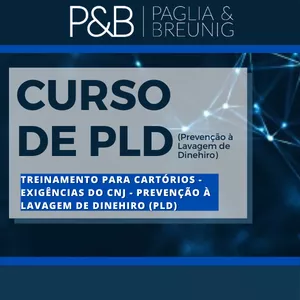 Imagem de capa para o Curso online Treinamento para Cartórios - Exigências do CNJ - Prevenção à Lavagem de Dinheiro (PLD)