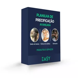 Planilha inteligente de precificação de serviços e produtos para salões de beleza, barbearias e clínicas de estética. 