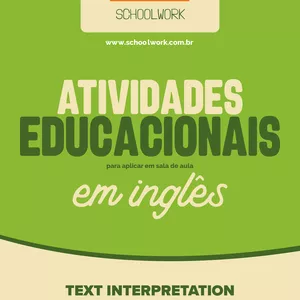Imagem de capa para o Ebook SCHOOLWORK - Atividades em Inglês - Interpretação de Textos (Ensino Médio)