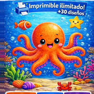 Imagen de portada para Ebook Libro para colorear - Animales Marinos 