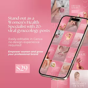 Cover image for Ebook Stand out as a Women’s Health Specialist with 20+ viral gynecology posts