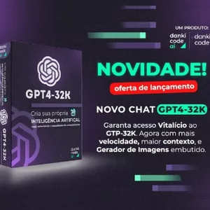 Imagem de capa para o Curso online Combo GPT 32k + HUB Danki Code&nbsp;AI