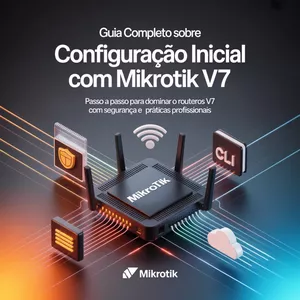 Imagem de capa para o Ebook MikroTik Configuração Inicial 