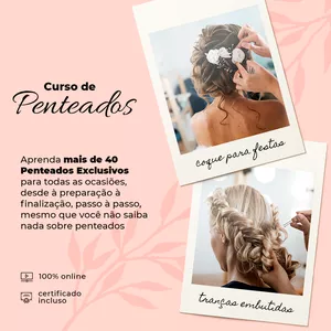 Imagem de capa para o Ebook Curso de penteados profissional 