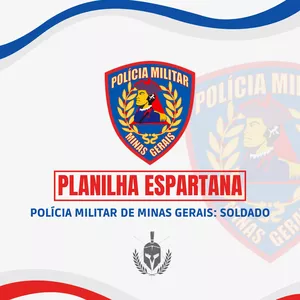 Imagem de capa para o Ebook Planilha Espartana - PMMG - Soldado | V1