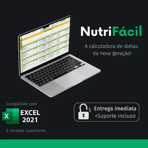 Imagem de capa para o Curso online NutriFácil – Calculadora de Dietas Profissionais (para Excel 2021+)