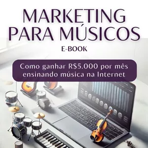 Imagem de Marketing para Músicos - Como ganhar R$ 5.000,00 por mês ensinando música na internet criado por Victor Cazzoli na hotmart