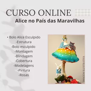 Imagem do curso 🎓 Curso Online – Bolo “Alice no País das Maravilhas” em Pasta Americana