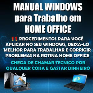 Imagem de capa para o Ebook Manual de correção de Problemas em qualquer Windows durante uso no HOME OFFICE
