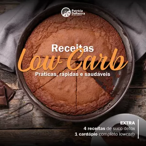 Imagem de capa para o Ebook Ebook Receitas Low Carb + Sucos Detox + Cardápio Low Carb