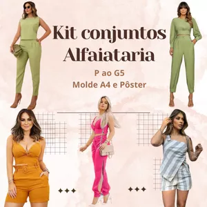 Imagem de capa para o Ebook MOLDE EM PDF KIT CONJUNTOS DE ALFAIATARIA 