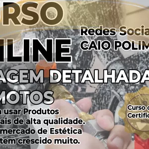 Imagem de Lavagem Detalhada em Motos  criado por Caio PoliMotos na hotmart