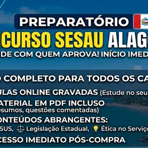 Imagem do curso PREPARATÓRIO SESAU AL - SUS, ÉTICA E LEGISLÇAO ESTADUAL